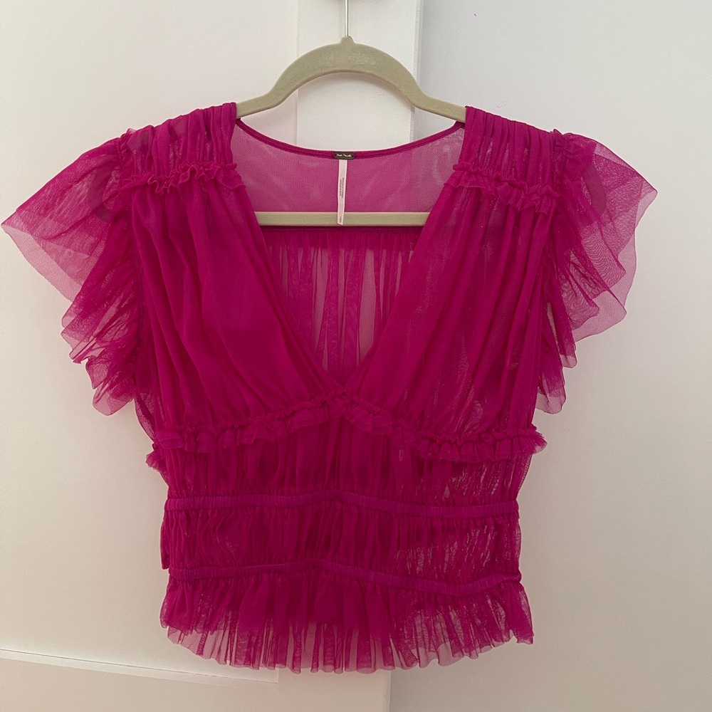 Free people pink blouse
